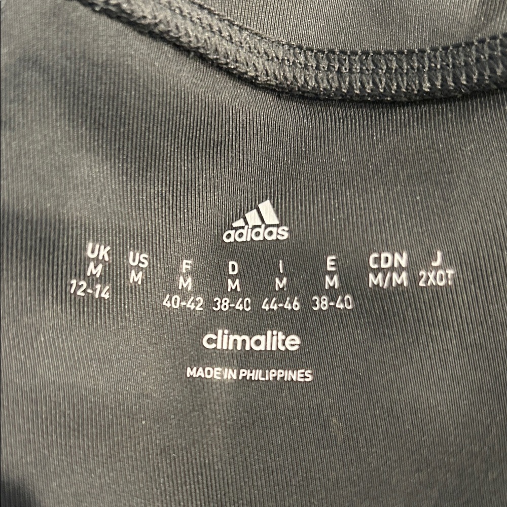 Adidas Dark Gray Floral Leggings M - Picture 2 of 4